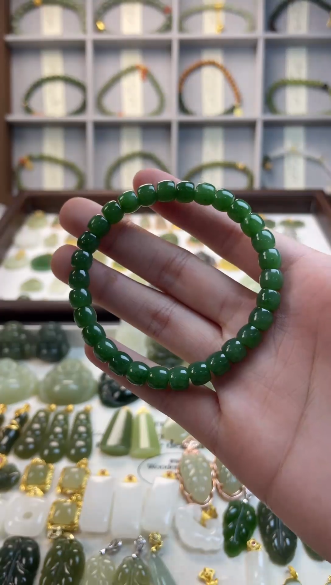 未镶嵌手串和田玉碧玉