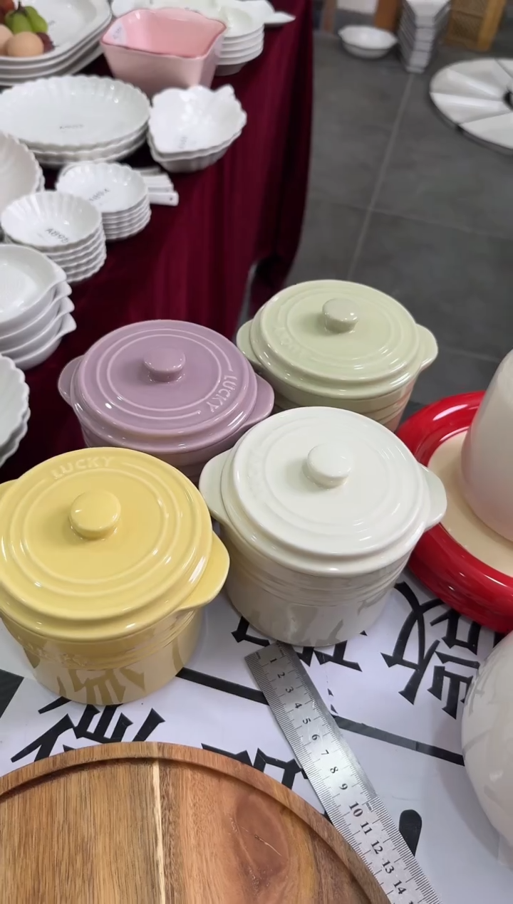 摆件陶微瑕 500ml隔水炖盅（颜色随机）