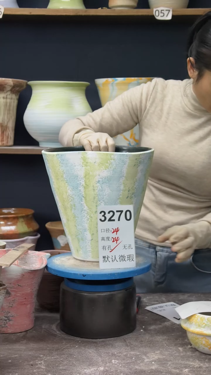 景德镇花盆默认微瑕3270