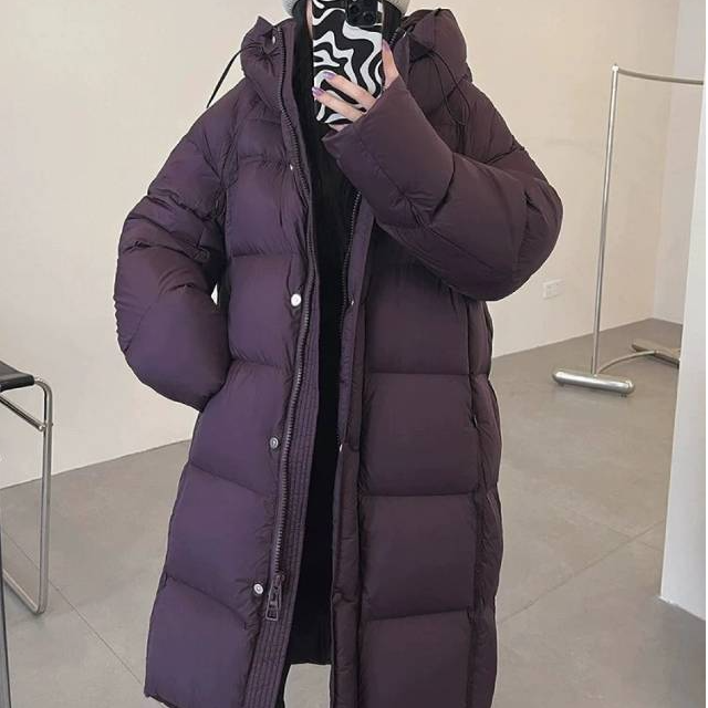 泡芙长款90羽绒服冬季中长款超chill的国货羽绒服我先穿了奶奶