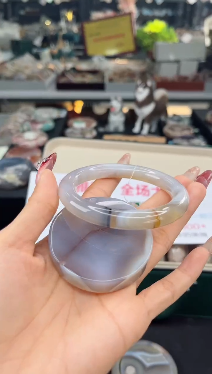 【闪购商品】石英质玉手镯未镶嵌58圈口（赠品镯心）1451224