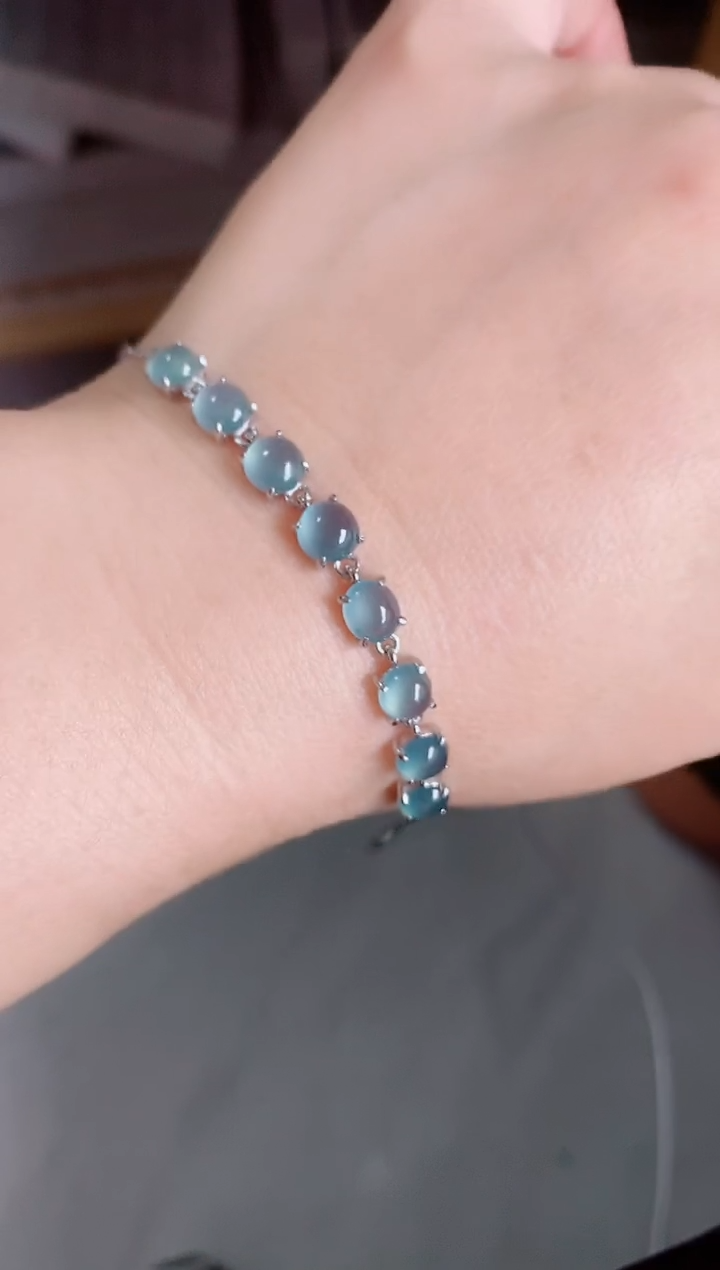 【闪购商品】翡翠手链银S925镶嵌1212121