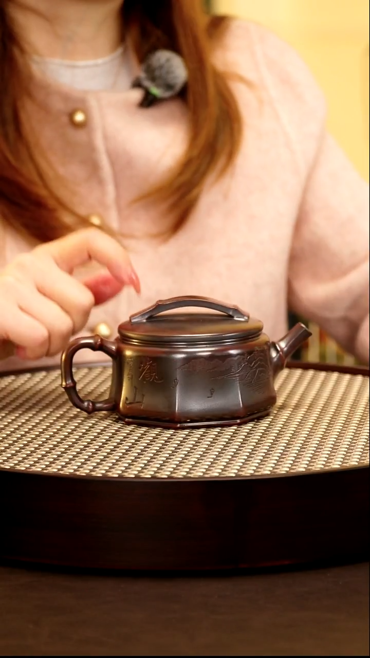 茶壶紫砂紫砂作品1231紫砂壶古乌泥258