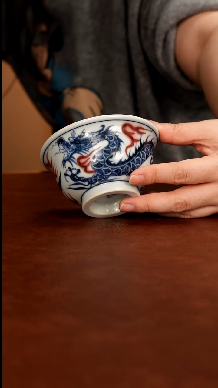 景德镇瓷器，青花瓷手绘茶具~