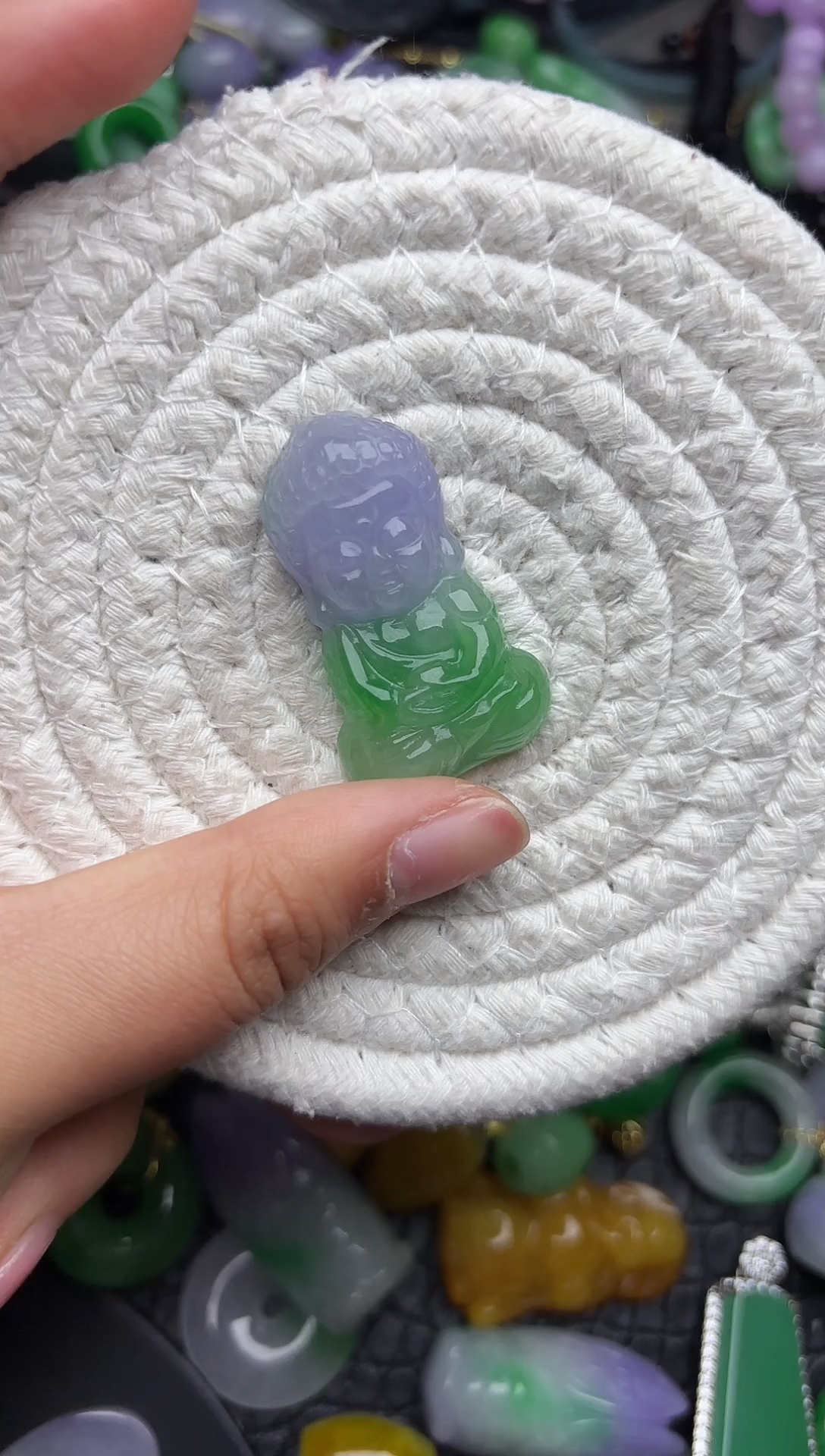 颈饰未镶嵌翡翠缅甸翡翠吊坠