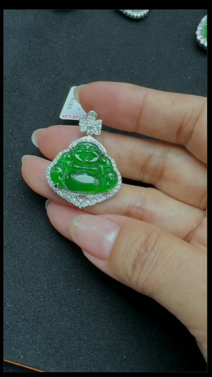 【闪购商品】翡翠颈饰银S925镶嵌佛公