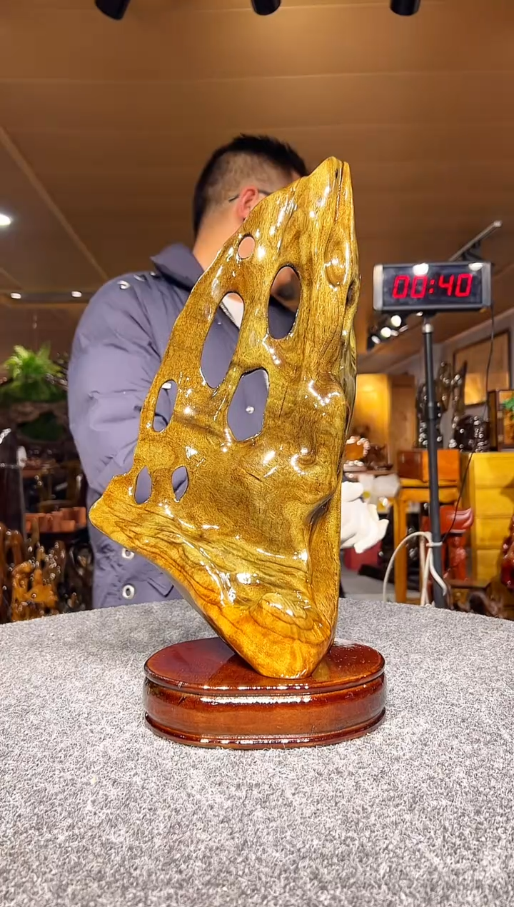 金丝楠木雕款?***?金丝楠木摆件