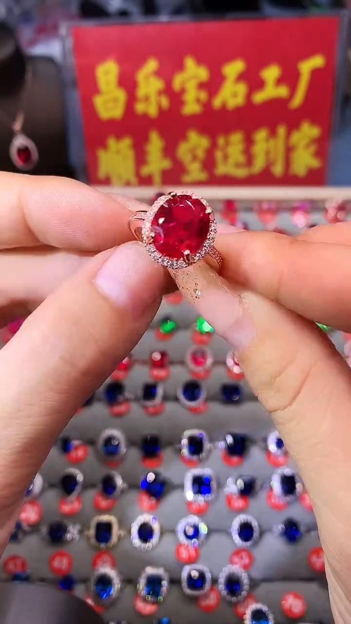 【闪购商品】红宝石戒指银S925镶嵌1111111
