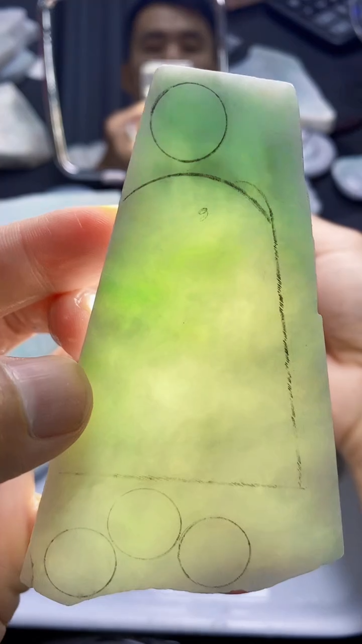 裸石翡翠天然缅甸A货【海】007