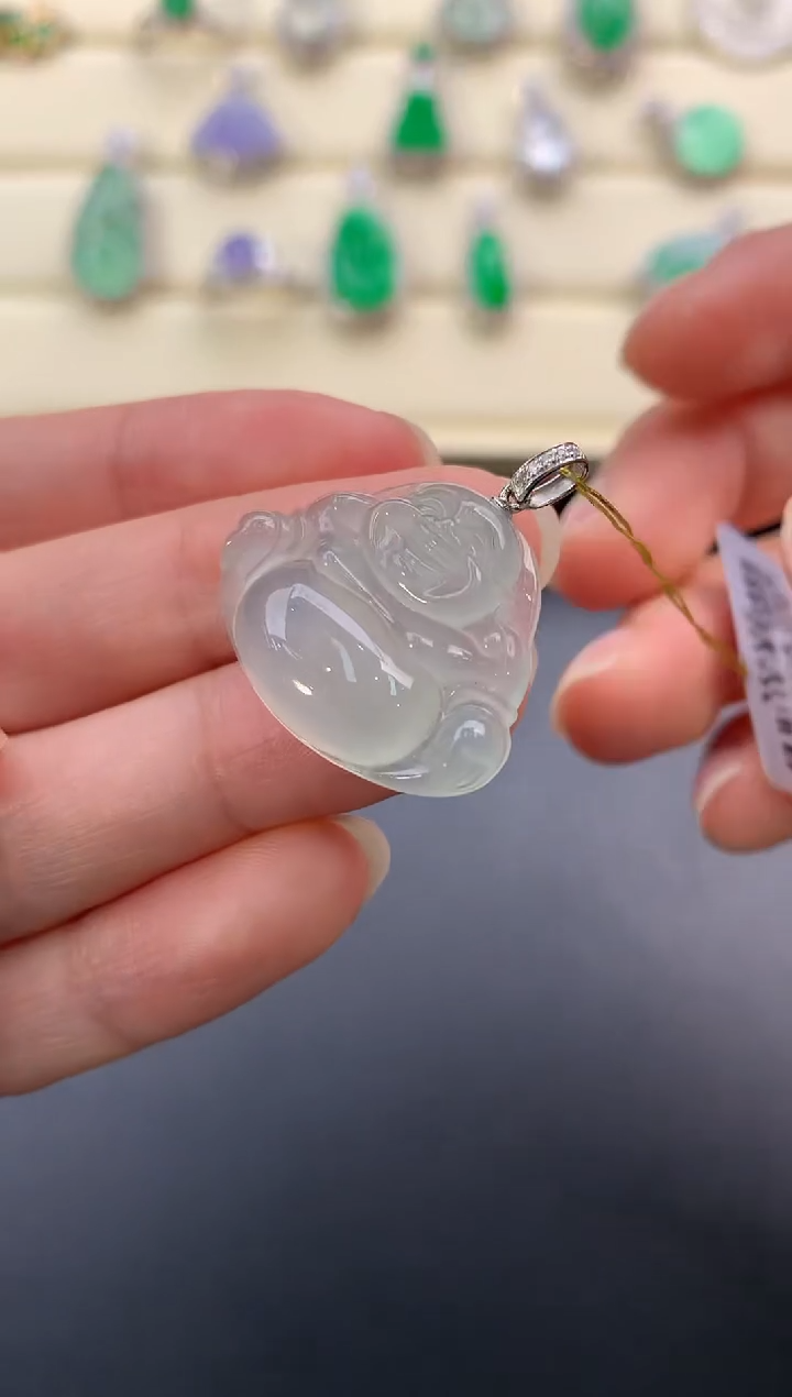 【闪购商品】翡翠颈饰18K金镶嵌D603