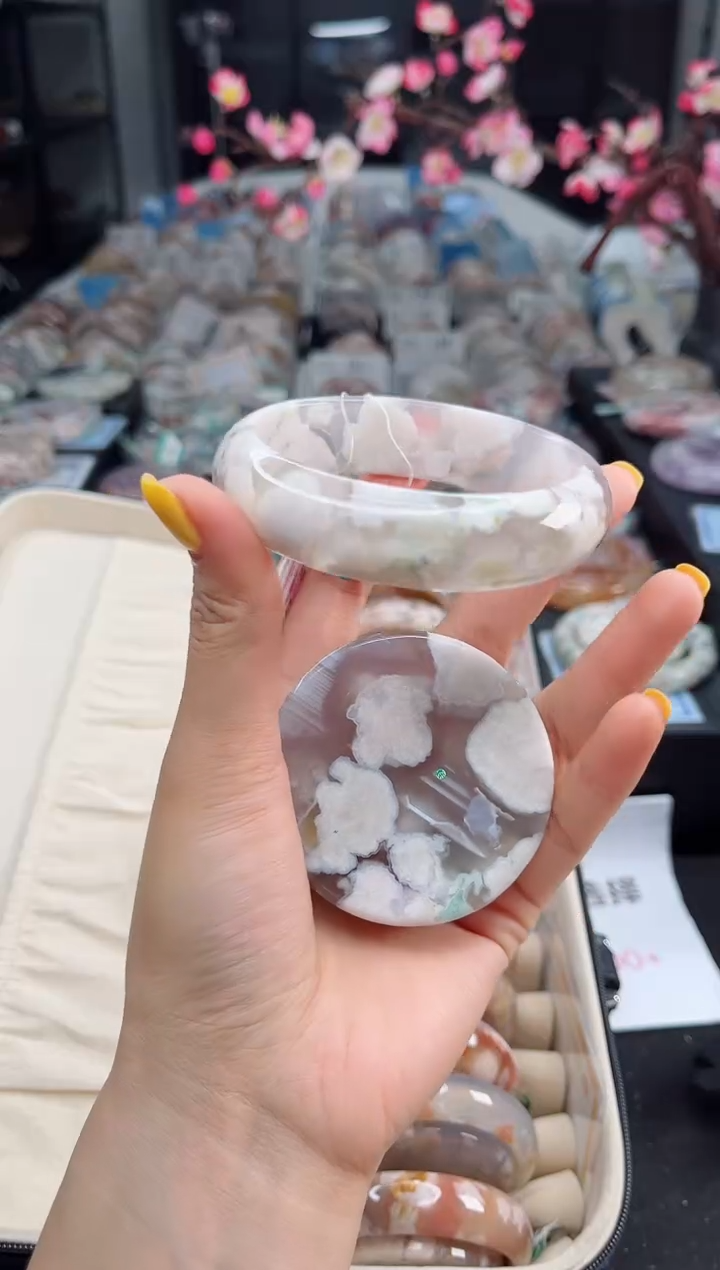 石英质玉未镶嵌手镯61圈口（赠送镯心）3931376