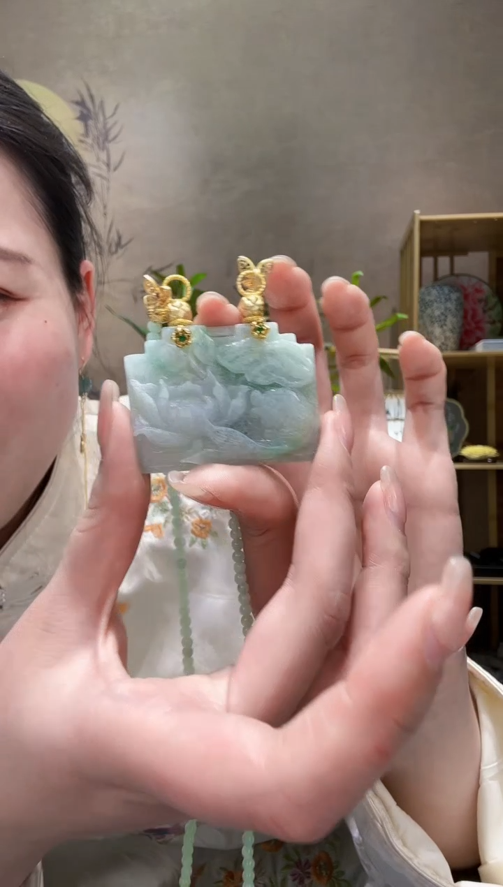 【闪购商品】翡翠耳饰未镶嵌吊坠