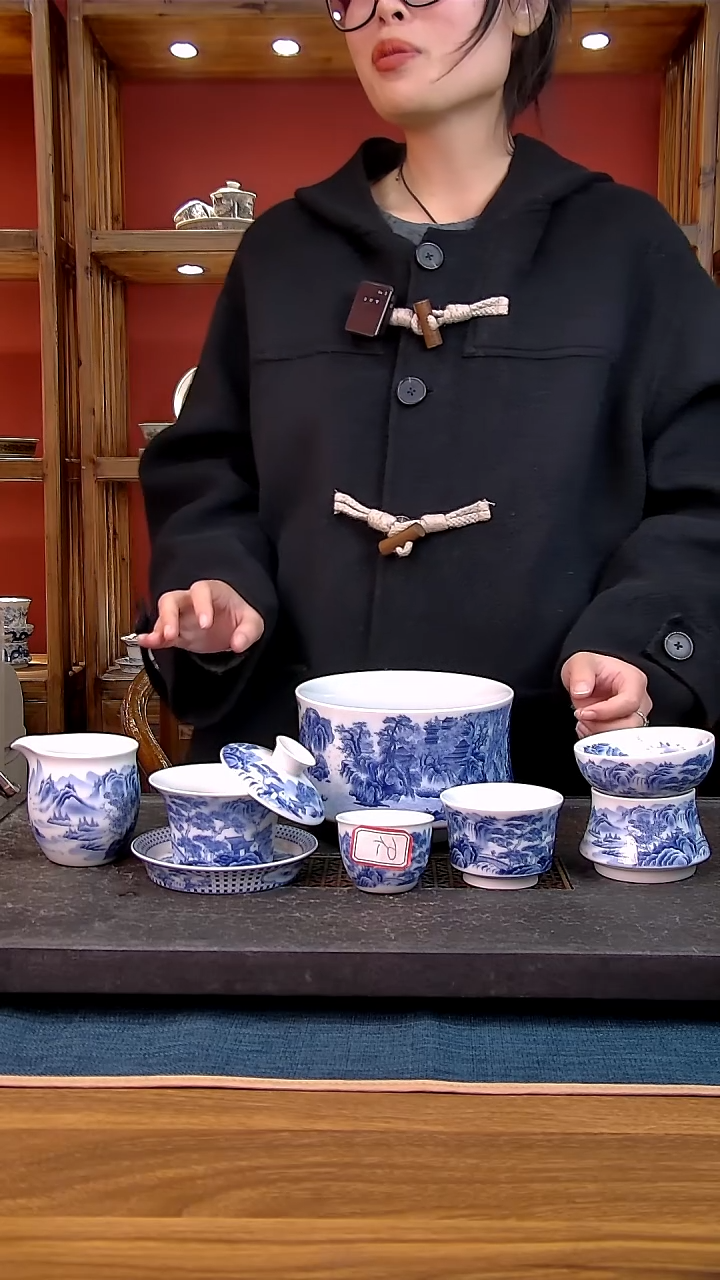 墨****南简装家用款11件套 白瓷陶瓷茶具