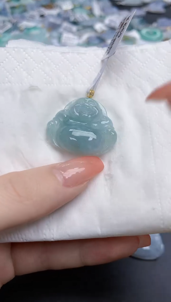 【闪购商品】翡翠颈饰18K金镶嵌天然缅甸翡翠A货