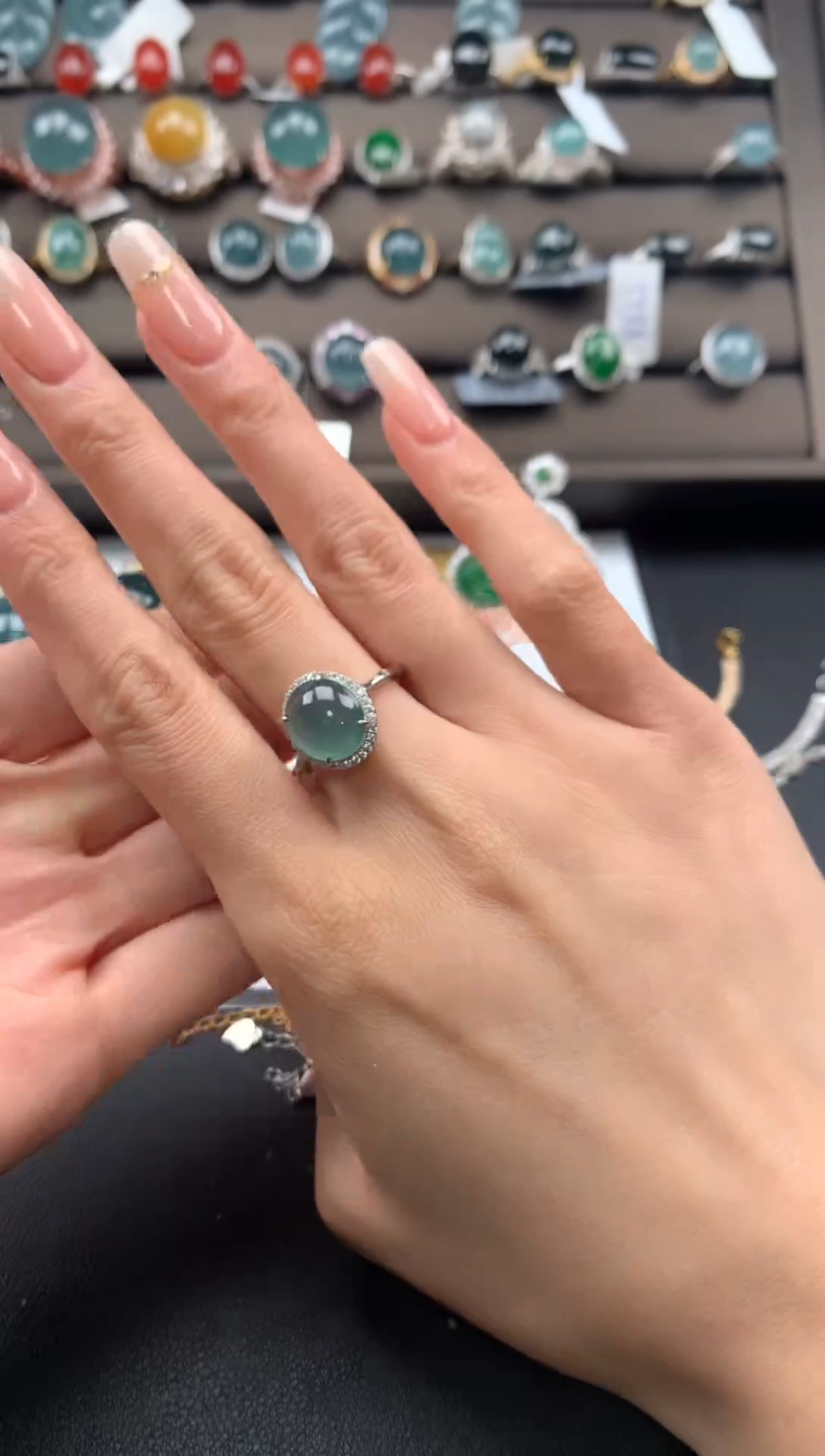 【闪购商品】翡翠戒指银S925镶嵌1111