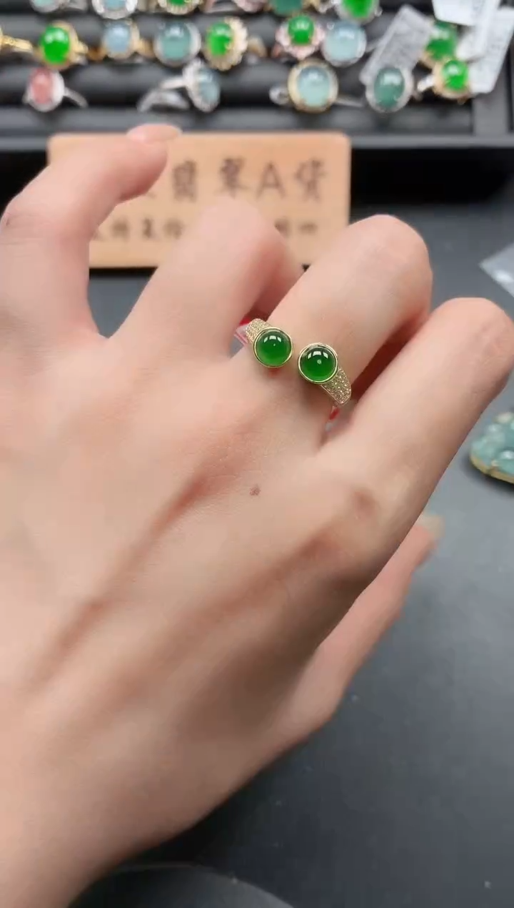 银S925镶嵌戒指翡翠11111