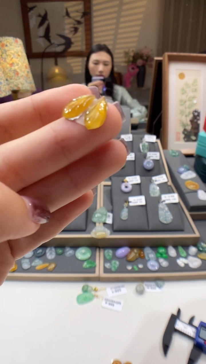 【闪购商品】翡翠颈饰未镶嵌叶子