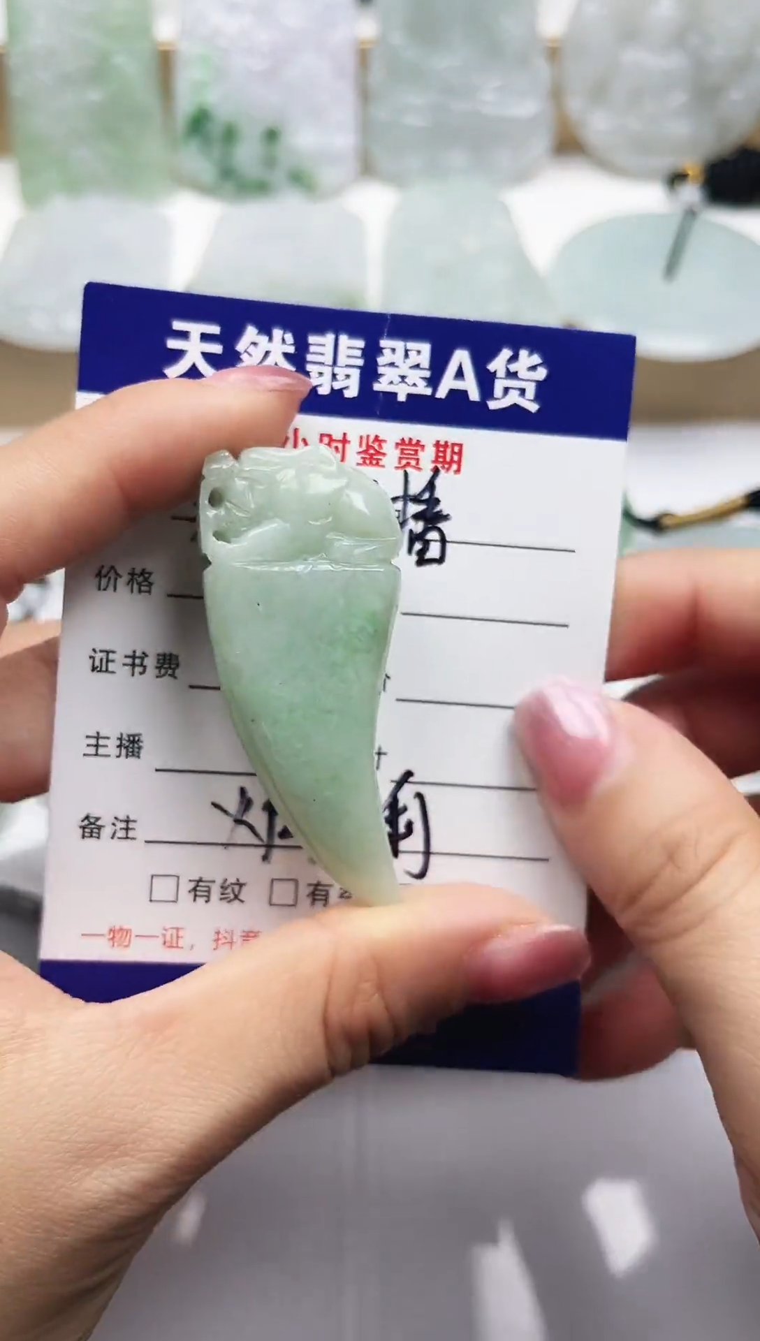 颈饰未镶嵌翡翠  