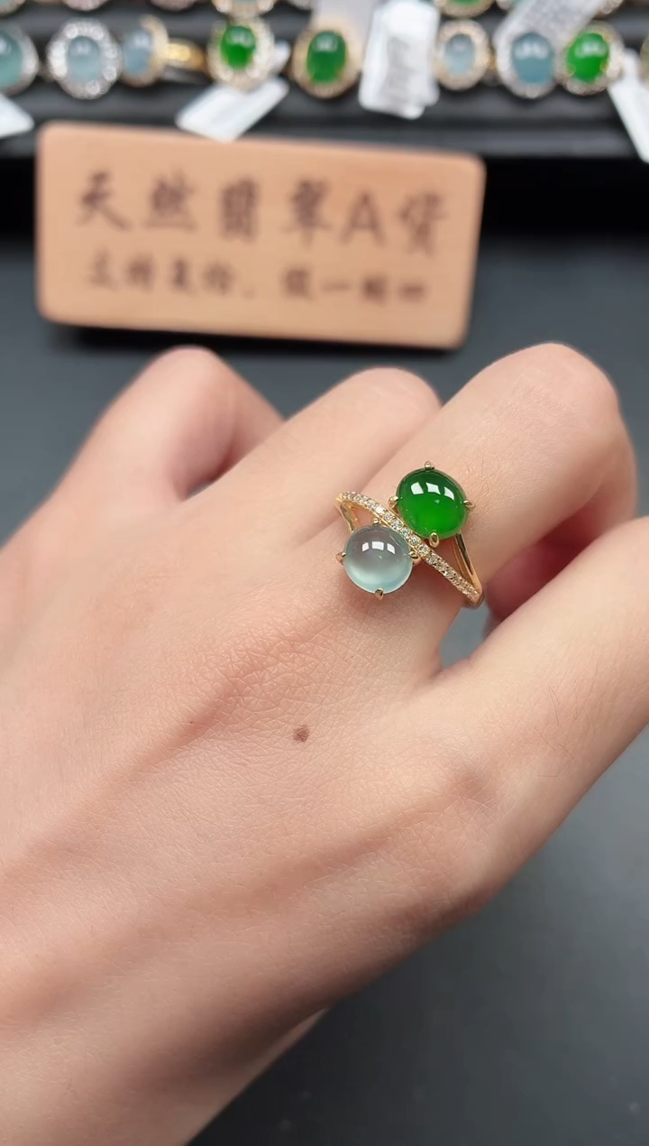 银S925镶嵌戒指翡翠111111