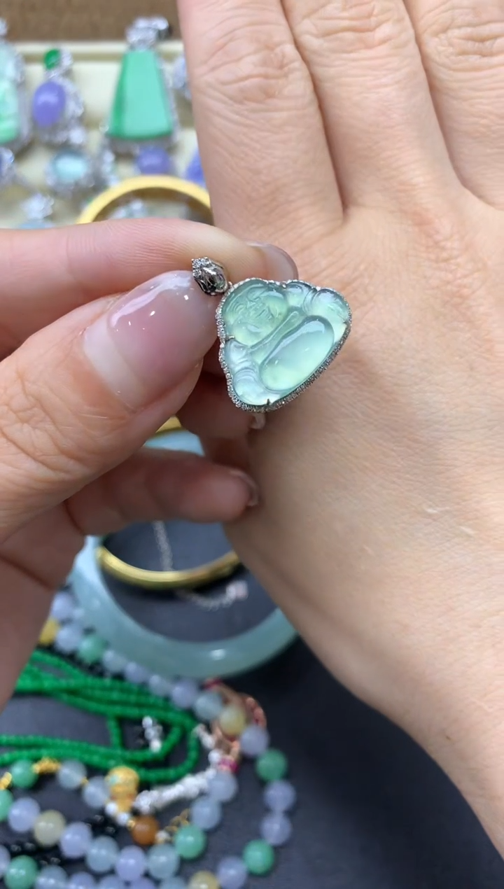 【闪购商品】翡翠颈饰18K金镶嵌354-中国好珍宝