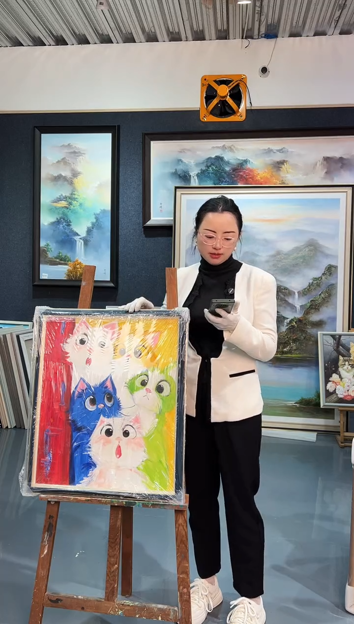 【闪购商品】油画2号 50*60 猫-手绘油画