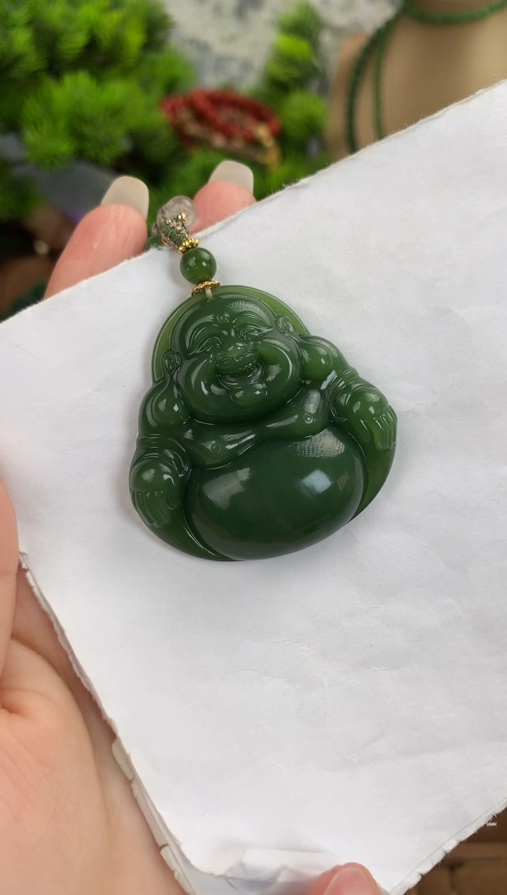 和田玉未镶嵌颈饰吊坠45mm