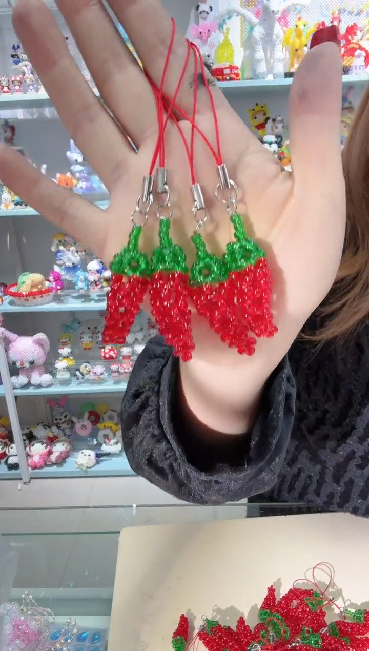 玻璃0455成品4个辣椒