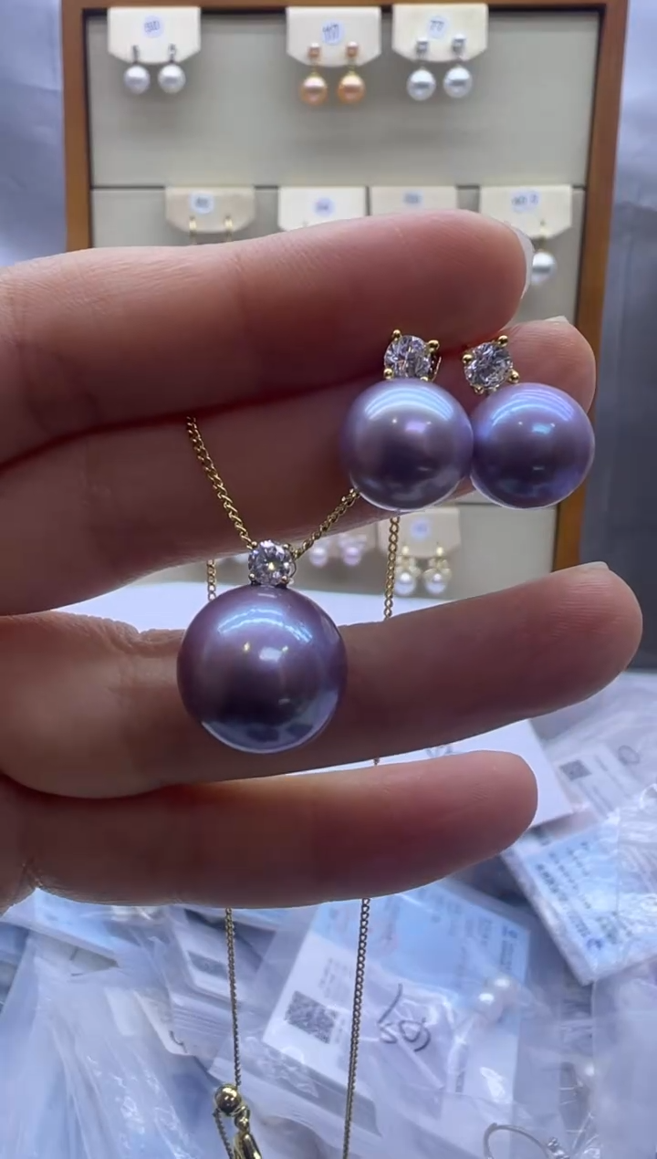 吊坠(不含链)18K金镶嵌淡水珍珠29+