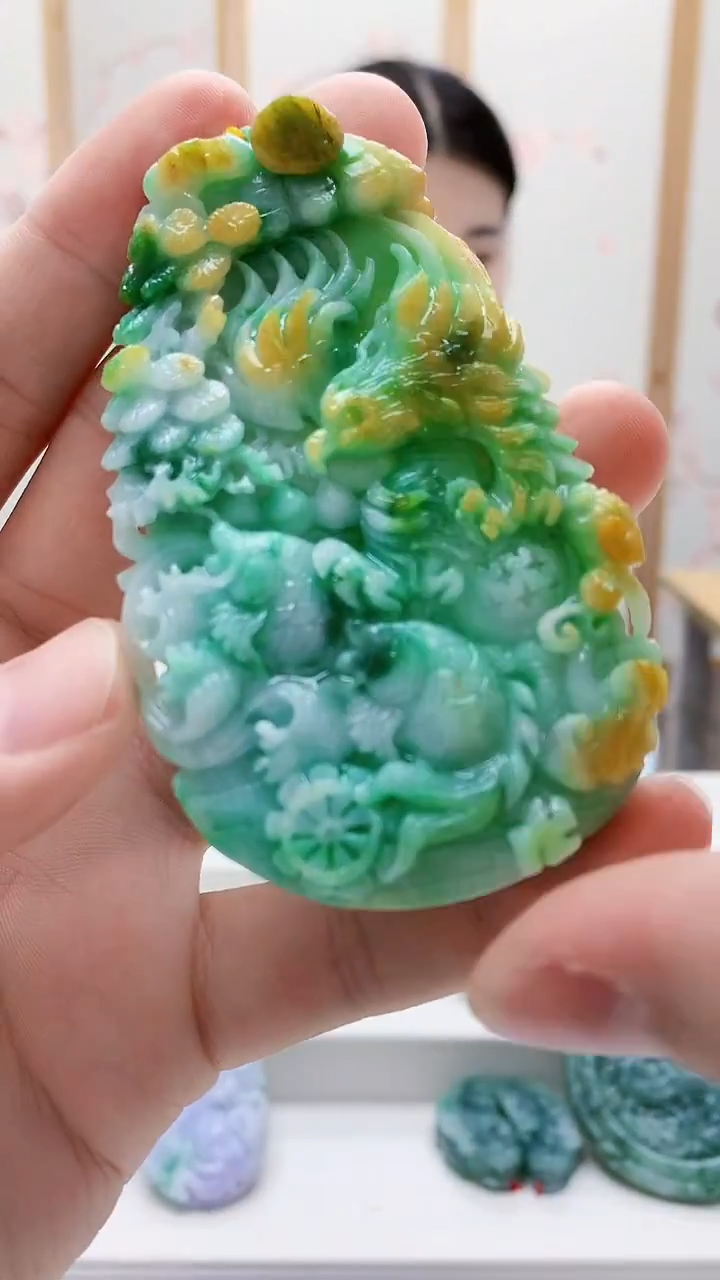 未镶嵌定制翡翠4812bb-毛货挂件92