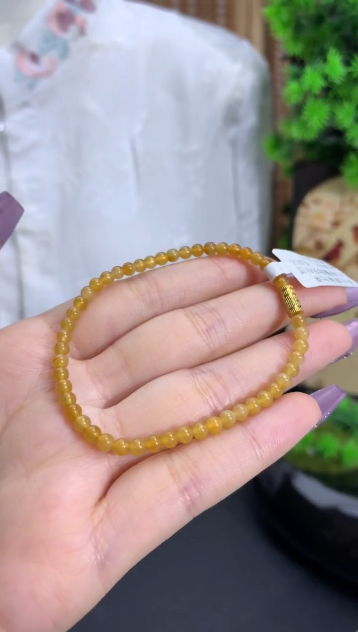 【闪购商品】翡翠手链未镶嵌卡3.5mm