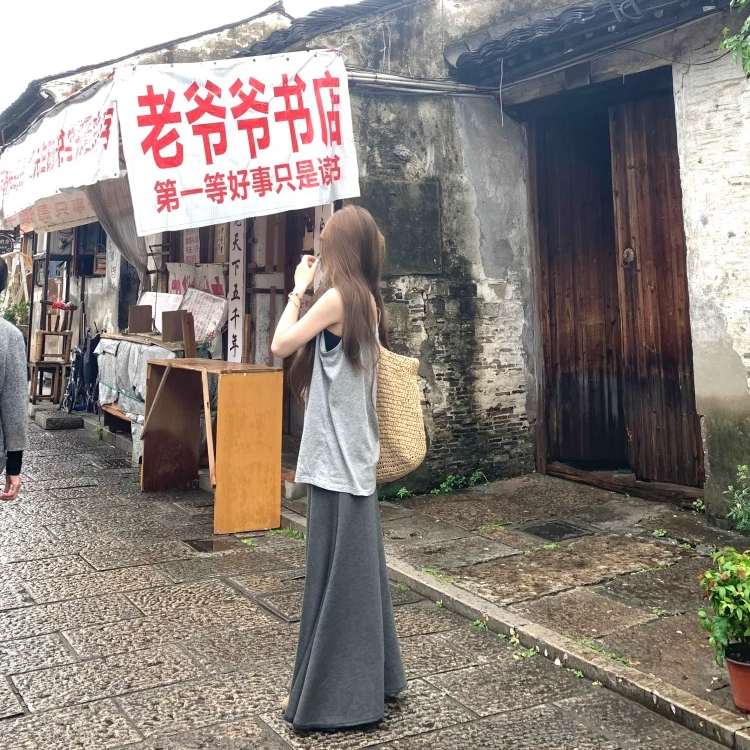 通勤百搭宽松上衣优雅气质垂感半身裙套装