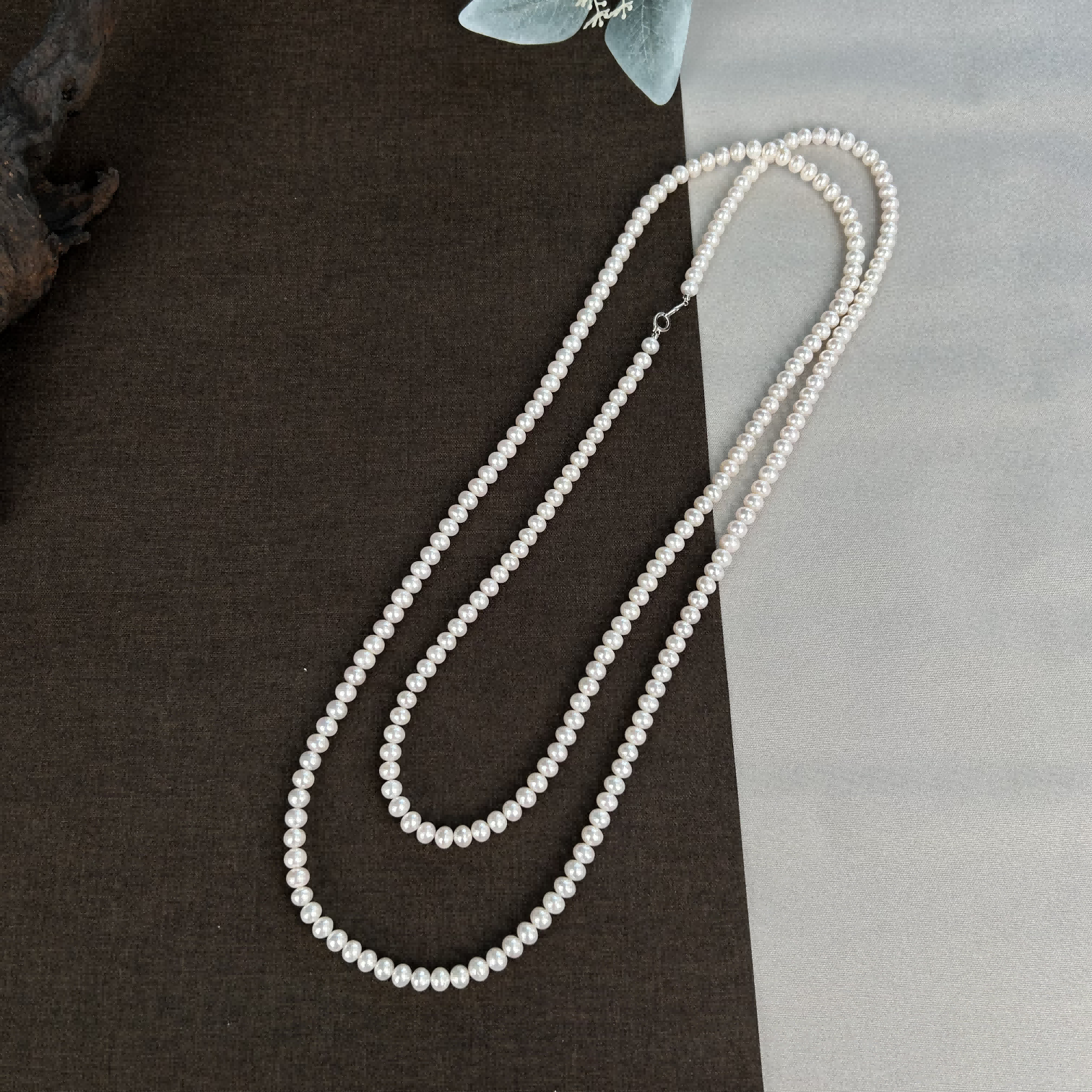 【何姐聊收藏】珍珠加长链双圈项链 气质时尚优雅 YS2260046