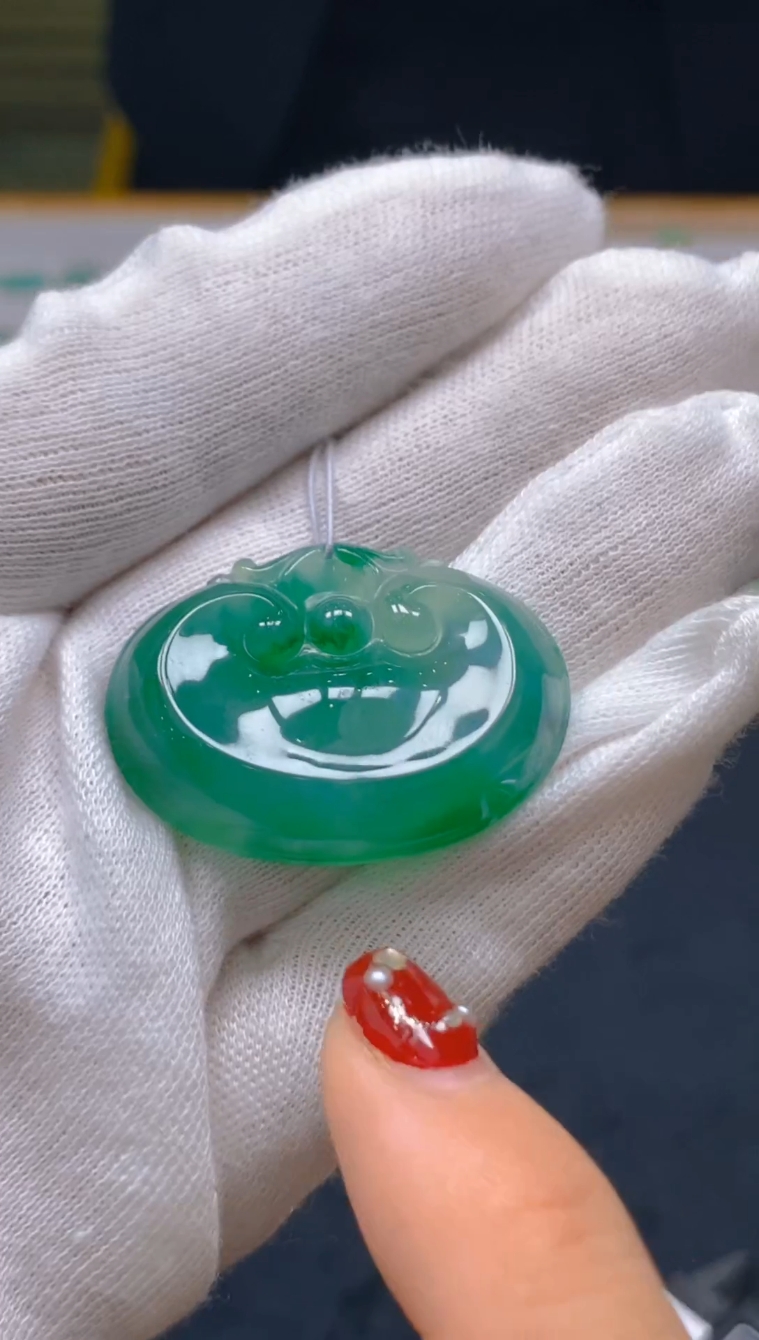 【闪购商品】石英质玉颈饰未镶嵌冰美人非洲翠A货冰种017