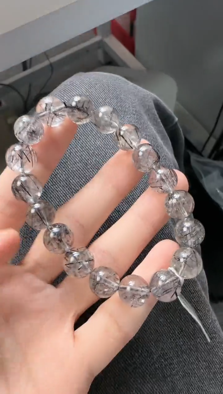 【闪购商品】发晶手串未镶嵌黑发晶手串74