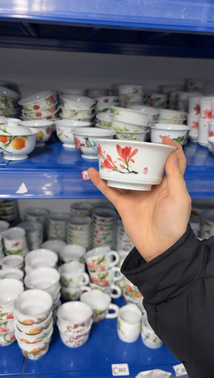 景德镇高温陶瓷食品级手绘釉中彩-主人杯