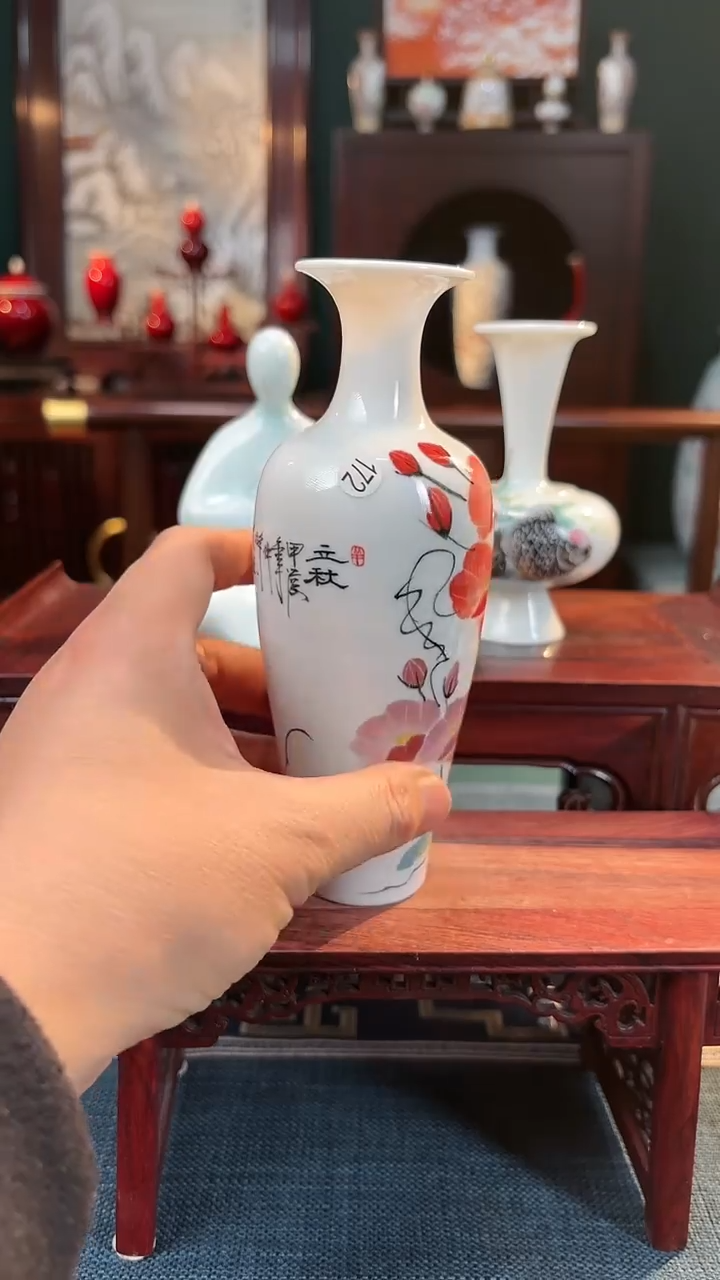 【闪购商品】摆件釉下五彩纯手工手绘原创瓷器