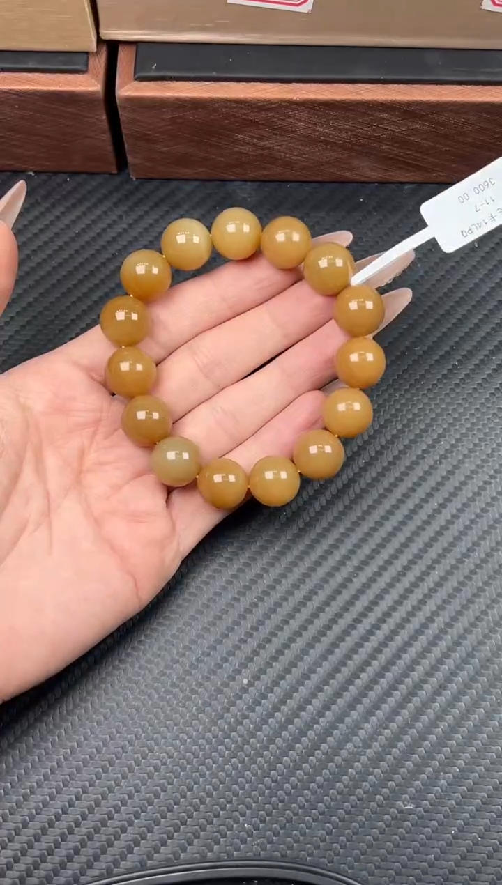 未镶嵌手串和田玉若羌微色差卡14