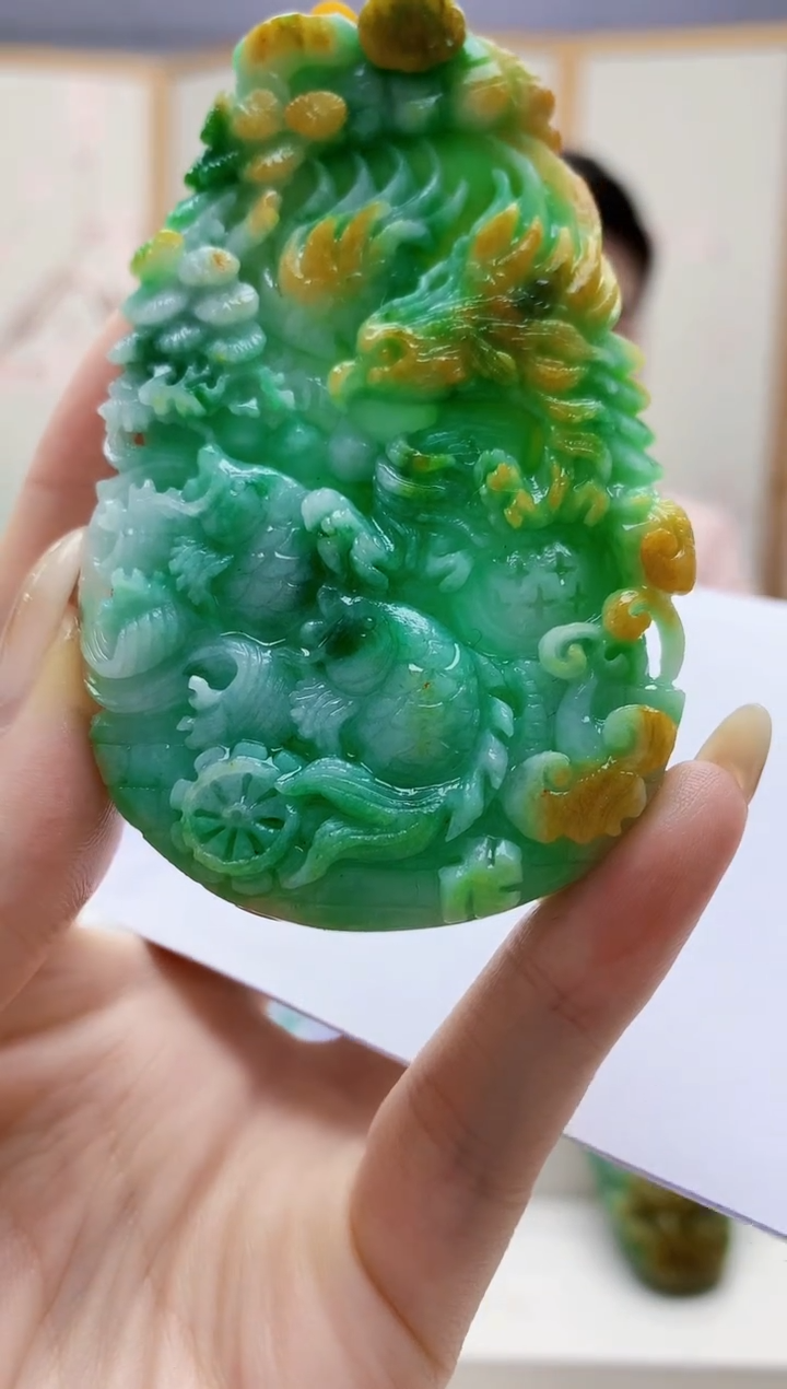 未镶嵌定制翡翠4812jw-毛货挂件14