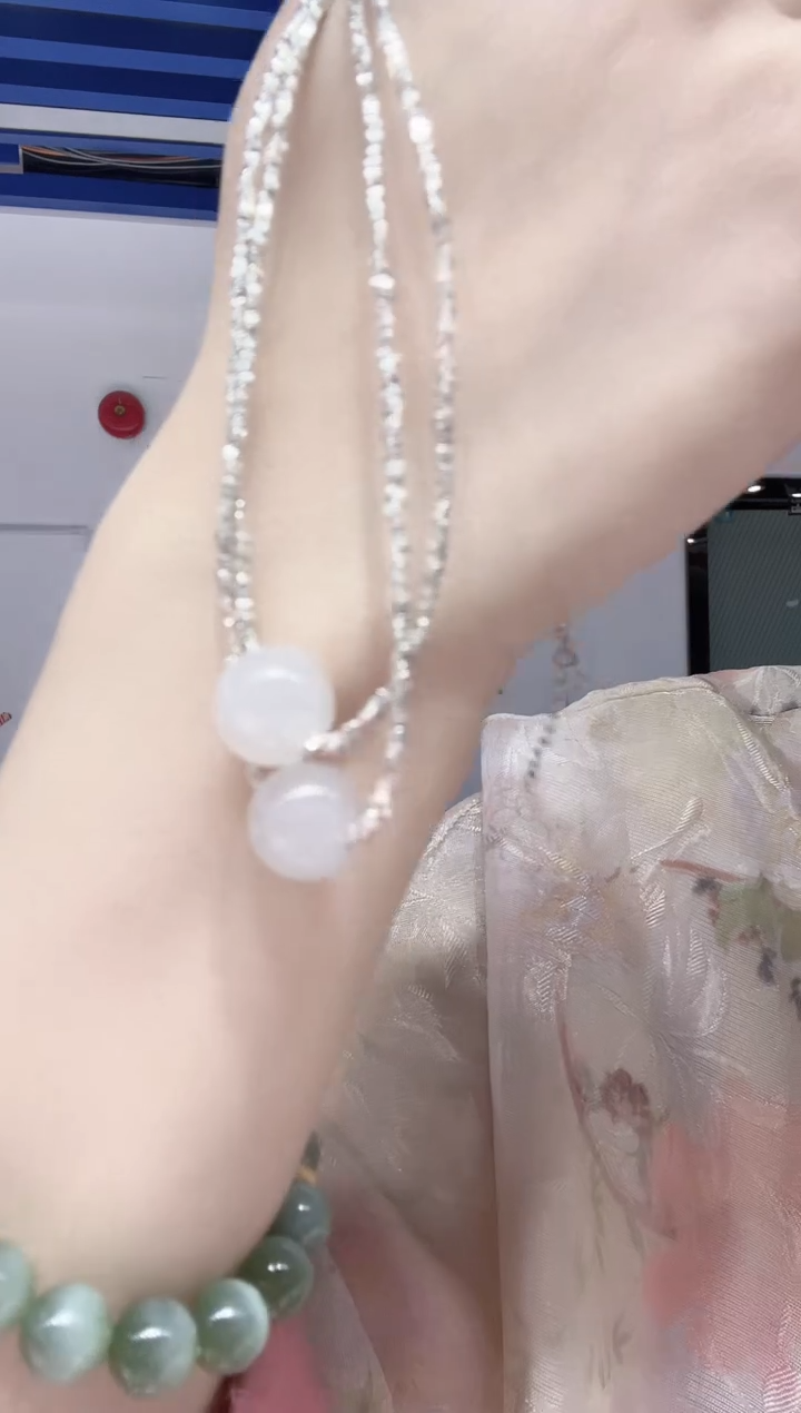 【闪购商品】和田玉颈饰银S925镶嵌gsj5723