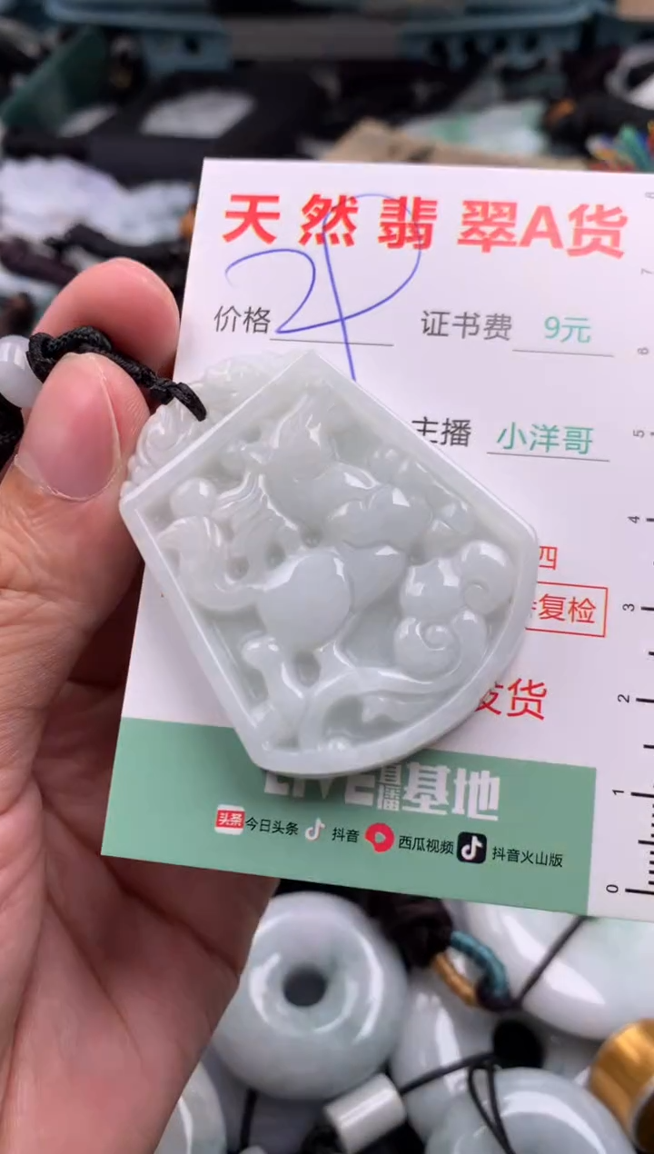 翡翠未镶嵌吊坠(不含链)1