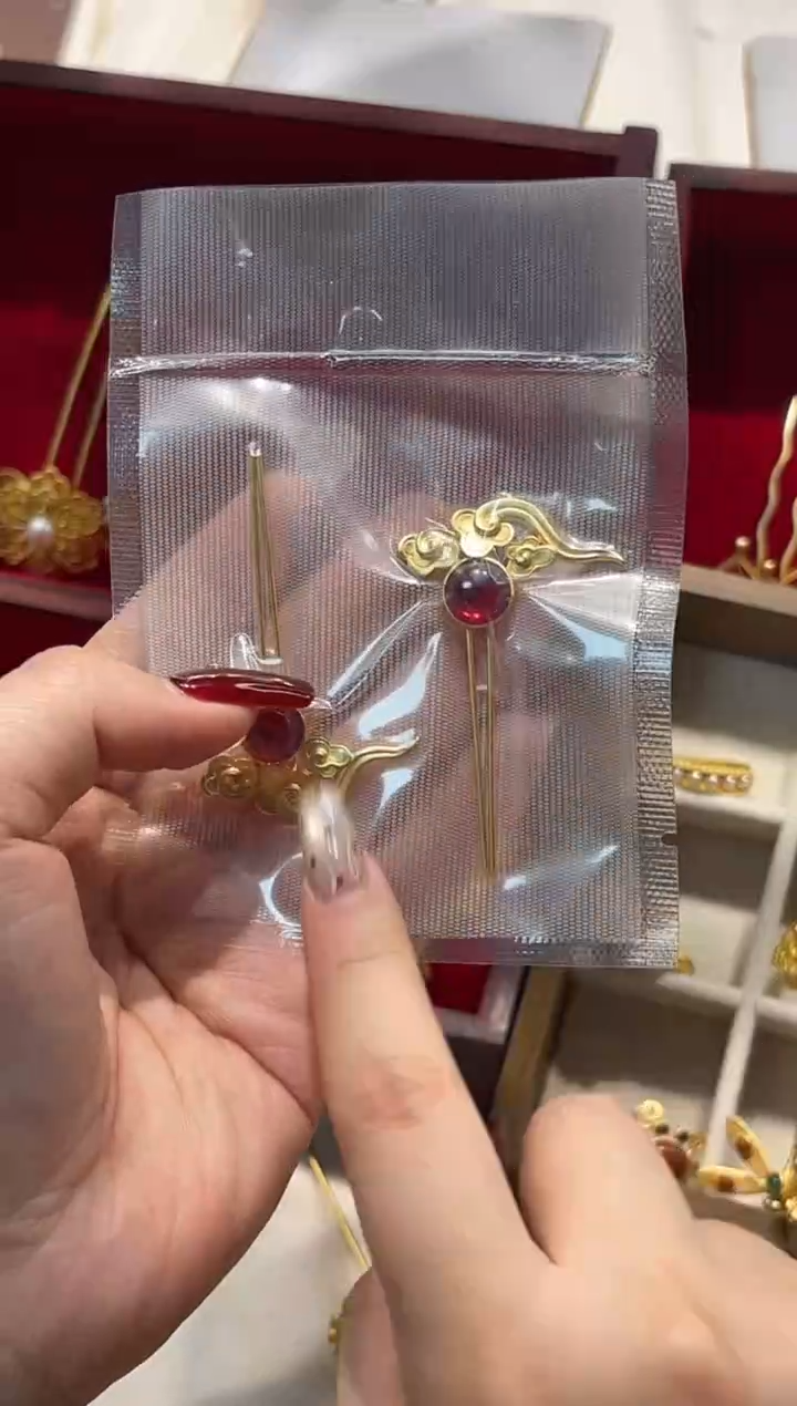 无925银祥云发簪/对