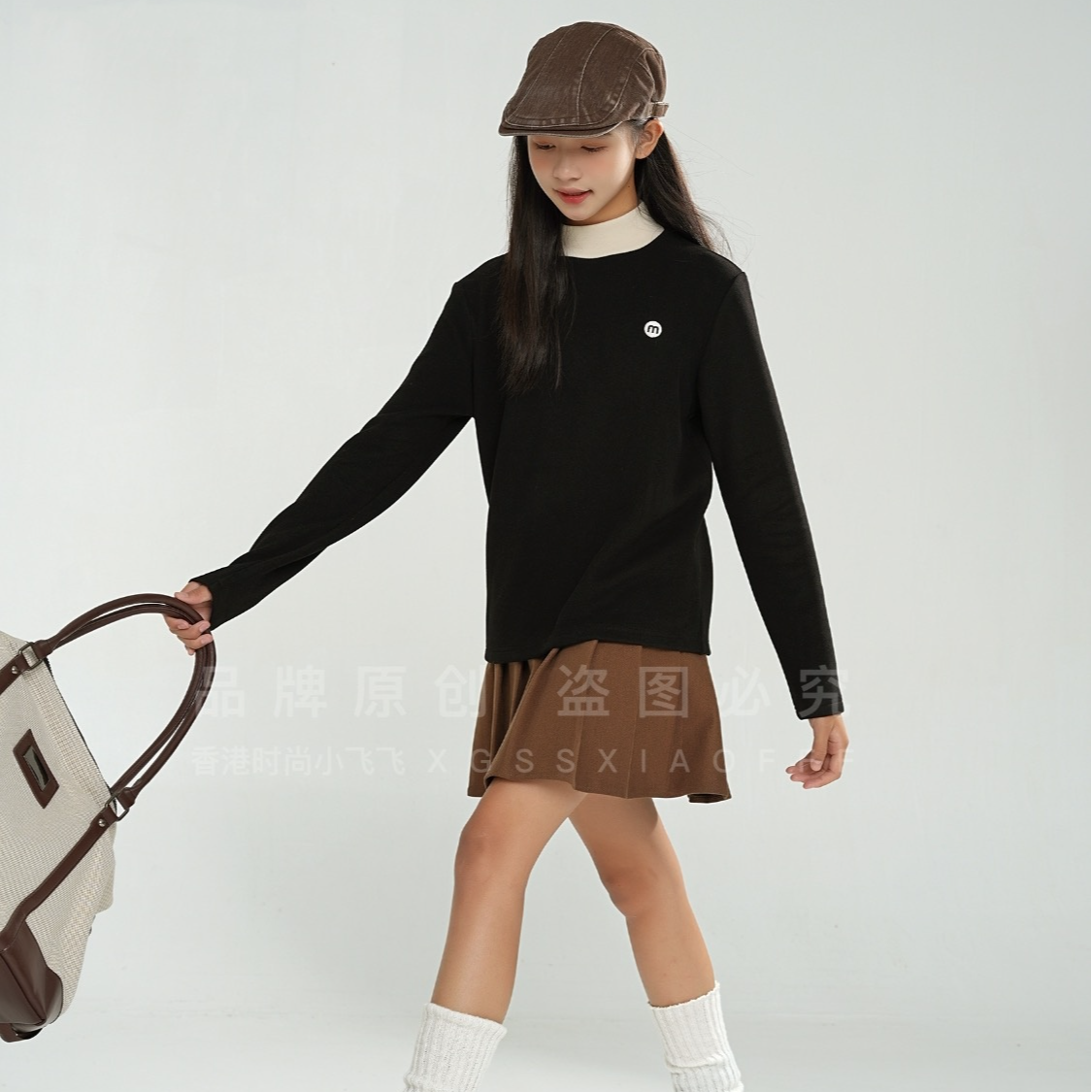 8730高端专享青少年儿童秋冬季打底衫黑色（飞飞）