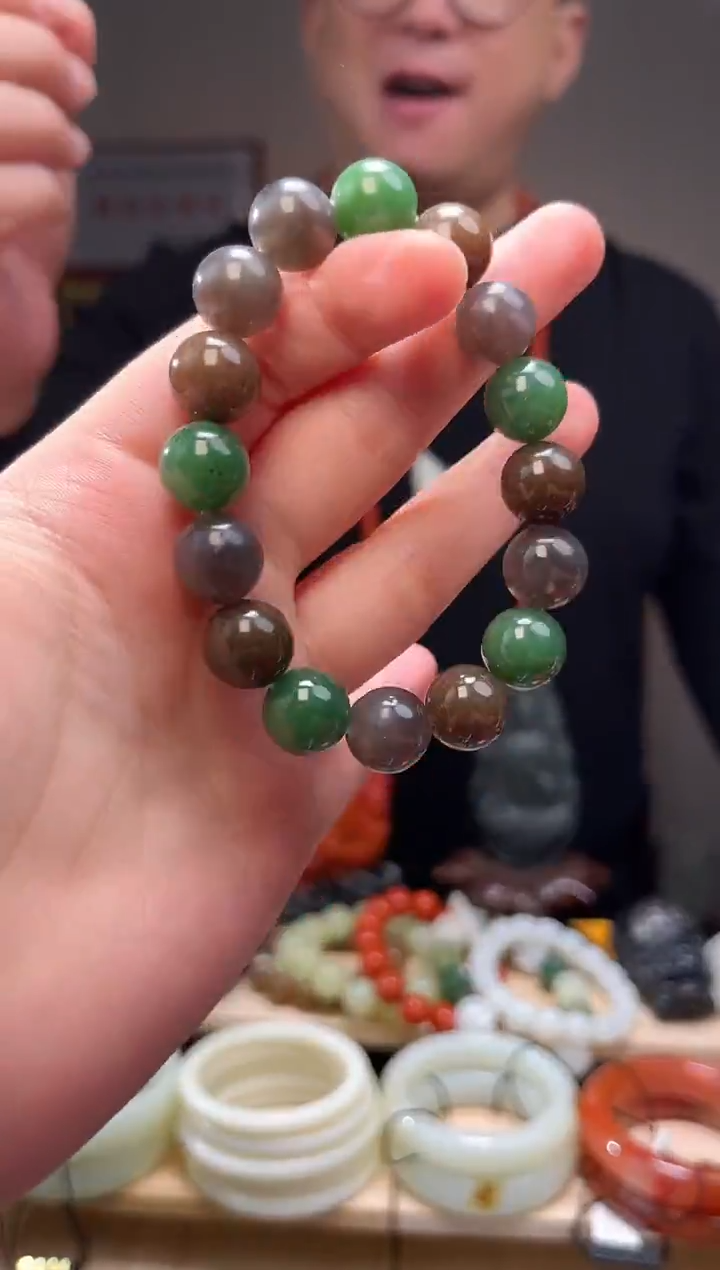 颈饰未镶嵌和田玉手串11+