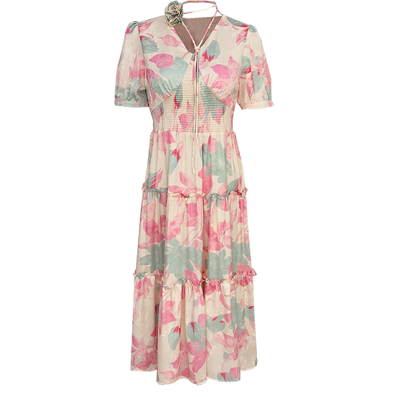 【粉丝专享】映日荷花连衣裙BR07138545