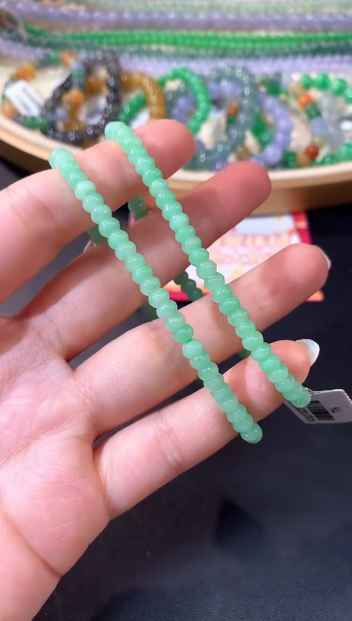未镶嵌手串翡翠A92|多样性发其一|380