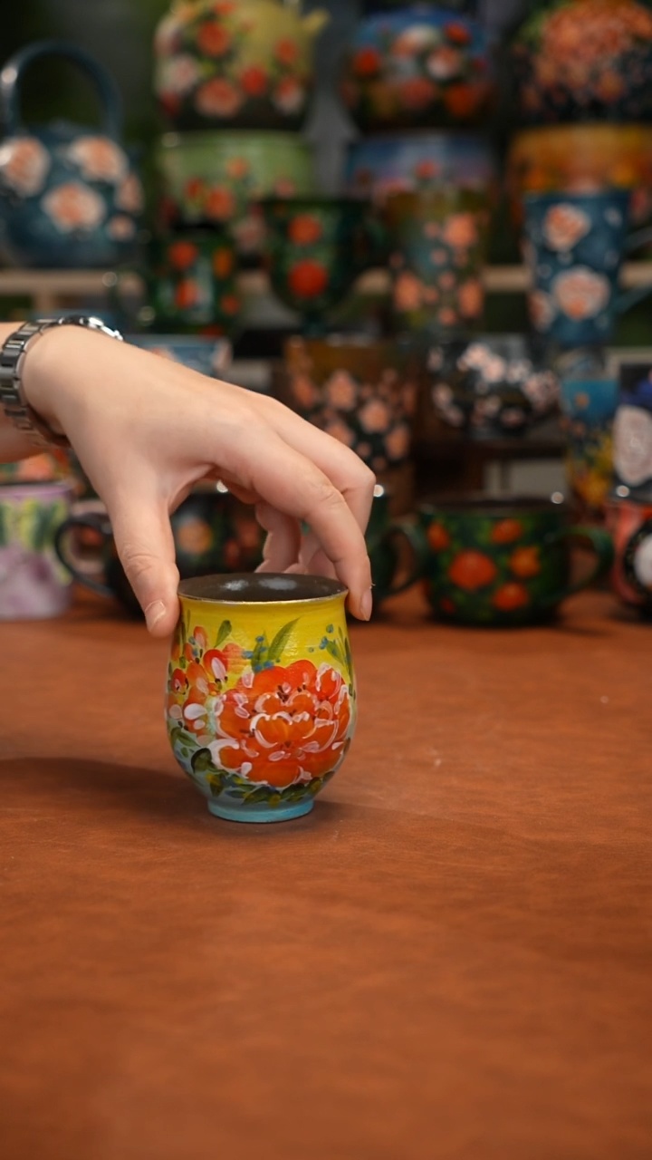 紫砂油画手绘釉下彩