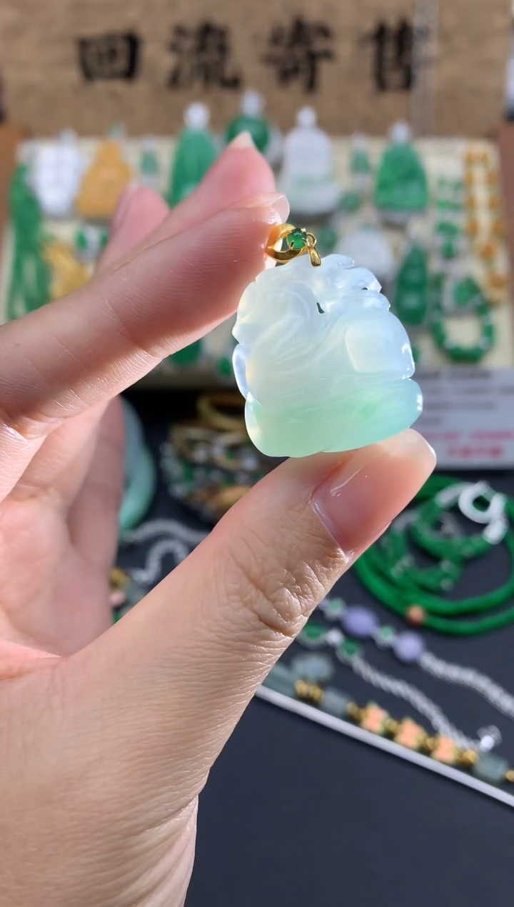 【闪购商品】翡翠颈饰18K金镶嵌213-中国好珍宝