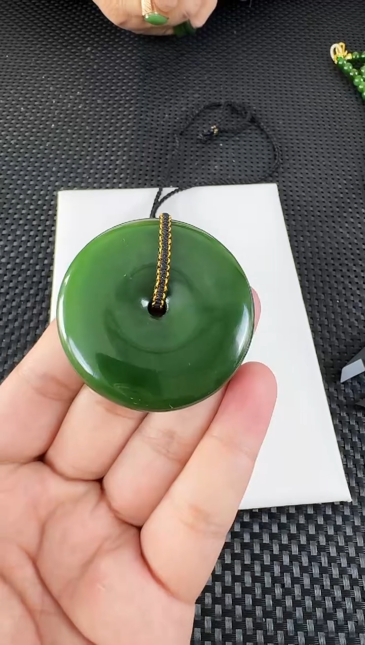 【闪购商品】和田玉（碧玉）吊坠未镶嵌约55MM