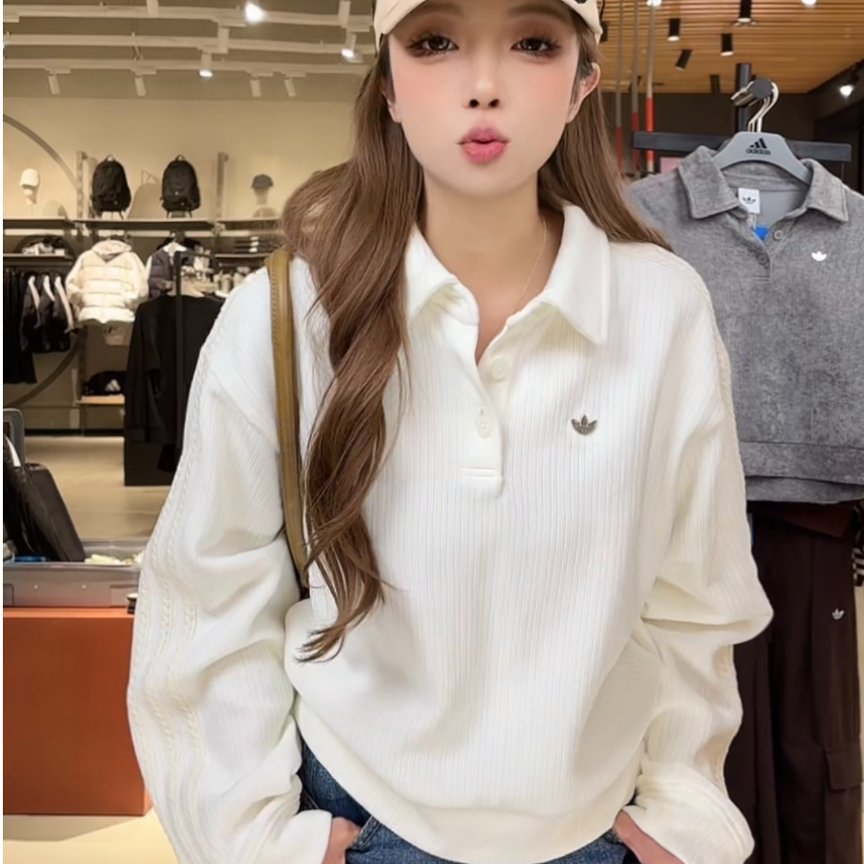 adidas CHENILLE POLO 针织运动时尚POLO衫 KS5982