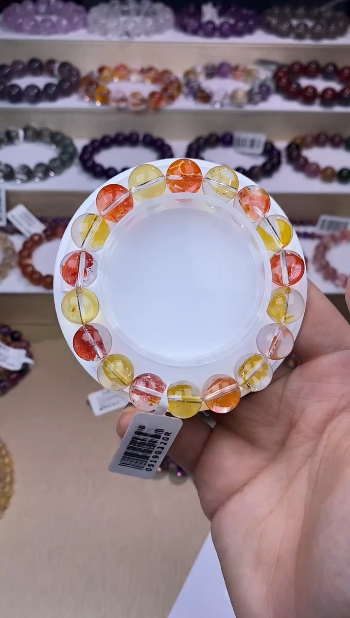 水晶手链未镶嵌锦鲤胶花11m+